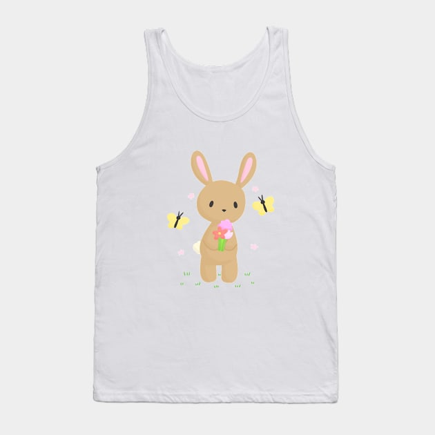 Bunny with flowers Tank Top by KammyBale